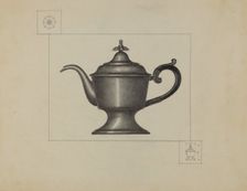 Pewter Coffee Pot, c. 1936. Creator: Herman Bader