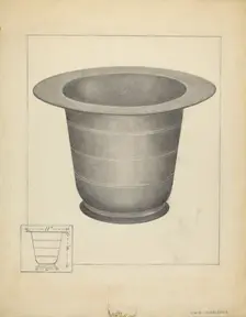 Pewter Commode Form, c. 1939. Creator: Charles Garjian