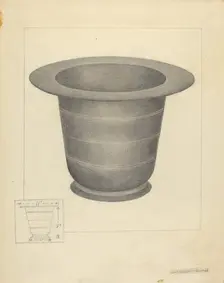 Pewter Commode Form, c. 1939. Creator: Charles Garjian
