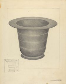 Pewter Commode Form, c. 1939. Creator: Charles Garjian