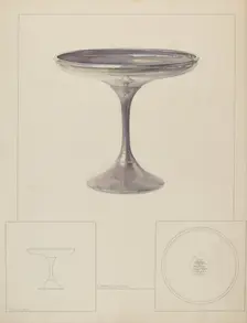 Pewter Compote, c. 1937. Creator: Carmel Wilson