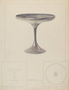 Pewter Compote, c. 1937. Creator: Carmel Wilson