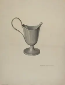 Pewter Cream Pitcher, c. 1939. Creator: Fritz Boehmer