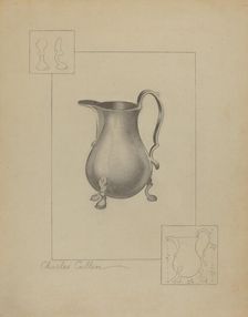 Pewter Creamer, c. 1936. Creator: Charles Cullen