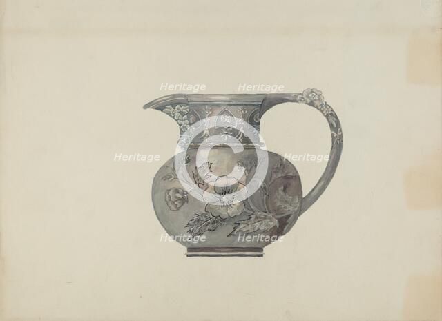 Pewter Creamer, c. 1937. Creator: Beulah Bradleigh.