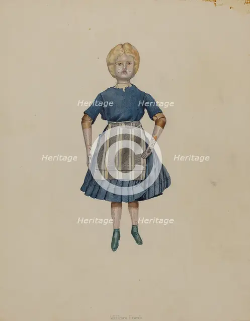 Pewter Doll, c. 1937. Creator: William Frank.
