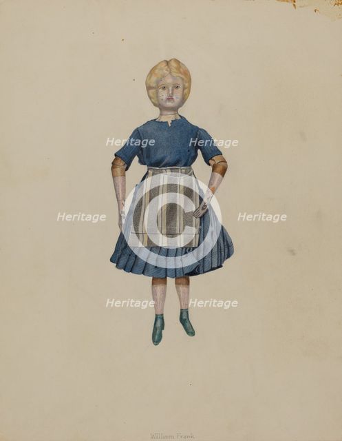 Pewter Doll, c. 1937. Creator: William Frank.