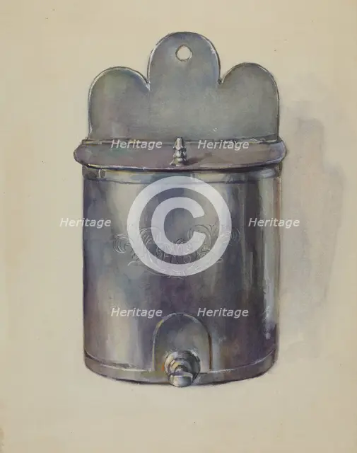 Pewter Ewer, c. 1936. Creator: John Dixon.