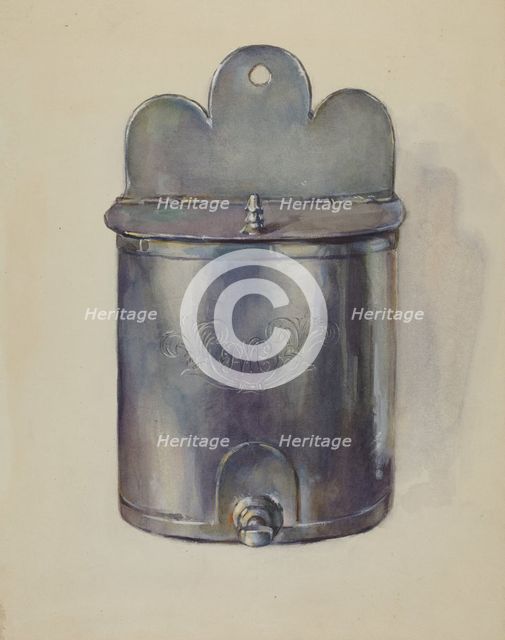 Pewter Ewer, c. 1936. Creator: John Dixon.