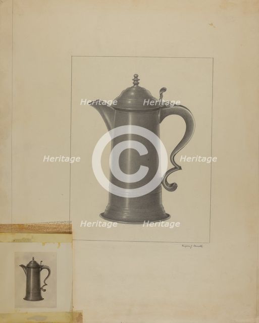 Pewter Flagon, 1935/1942. Creator: Eugene Barrell.
