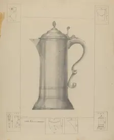 Pewter Flagon, 1935/1942. Creator: Henry Meyers