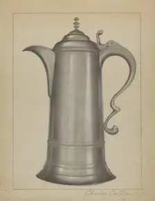 Pewter Flagon, 1936. Creator: Charles Cullen