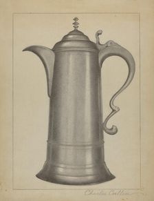 Pewter Flagon, 1936. Creator: Charles Cullen