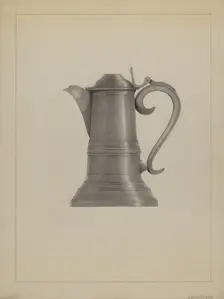 Pewter Flagon, c. 1936. Creator: A. Zaidenberg