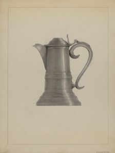 Pewter Flagon, c. 1936. Creator: A. Zaidenberg