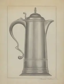 Pewter Flagon, c. 1936. Creator: Charles Cullen