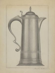 Pewter Flagon, c. 1936. Creator: Charles Cullen