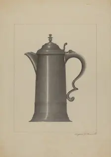 Pewter Flagon, c. 1936. Creator: Eugene Barrell