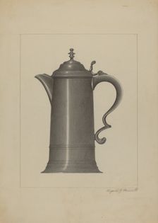 Pewter Flagon, c. 1936. Creator: Eugene Barrell