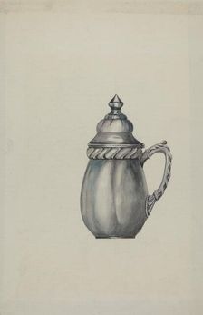 Pewter Honey Jar, c. 1937. Creator: Beulah Bradleigh