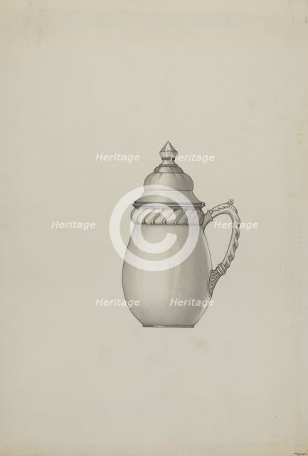 Pewter Honey Jar, c. 1937. Creator: Dana Bartlett.