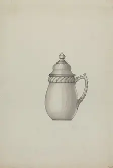 Pewter Honey Jar, c. 1937. Creator: Dana Bartlett
