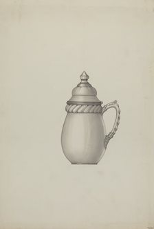 Pewter Honey Jar, c. 1937. Creator: Dana Bartlett