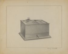 Pewter Inkwell, c. 1936. Creator: Henry Granet
