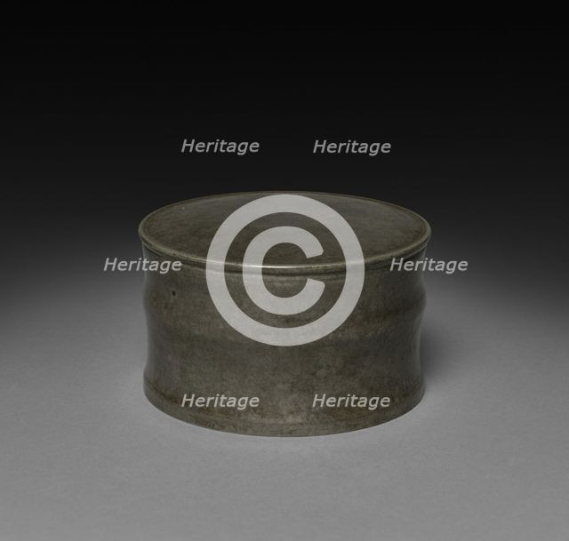 Pewter Jar (lid), 1600s-1800s. Creator: Unknown.