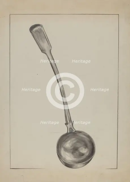 Pewter Ladle, c. 1936. Creator: Matthew Mangiacotti.