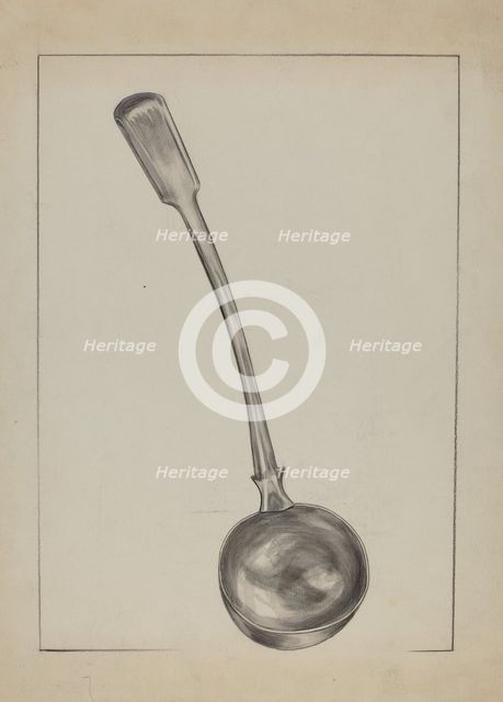Pewter Ladle, c. 1936. Creator: Matthew Mangiacotti.