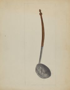 Pewter Ladle, c. 1936. Creator: Meyer Goldbaum