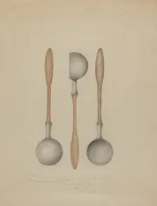 Pewter Ladle, c. 1936. Creator: Henry Meyers