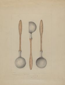 Pewter Ladle, c. 1936. Creator: Henry Meyers