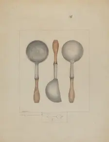 Pewter Ladle, c. 1936. Creator: Henry Meyers