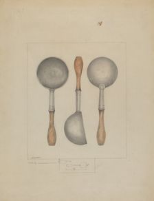 Pewter Ladle, c. 1936. Creator: Henry Meyers