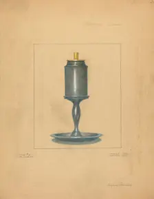 Pewter Lamp, 1935/1942. Creator: Eugene Barrell