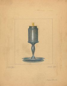 Pewter Lamp, 1935/1942. Creator: Eugene Barrell
