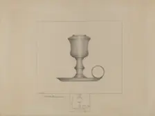 Pewter Lamp, c. 1936. Creator: Henry Meyers