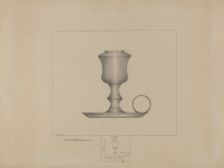 Pewter Lamp, c. 1936. Creator: Henry Meyers