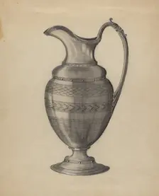 Pewter Pitcher, 1935/1942. Creator: Gertrude Schmidt