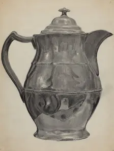 Pewter Pitcher, 1935/1942. Creator: Francis Borelli