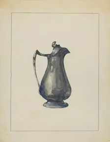 Pewter Pitcher, 1935/1942. Creator: John Oster