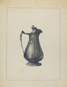 Pewter Pitcher, 1935/1942. Creator: John Oster