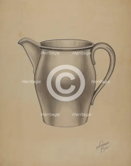 Pewter Pitcher, 1935/1942. Creator: Lawrence Flynn.