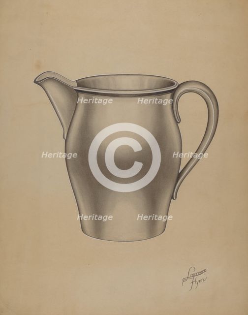 Pewter Pitcher, 1935/1942. Creator: Lawrence Flynn.