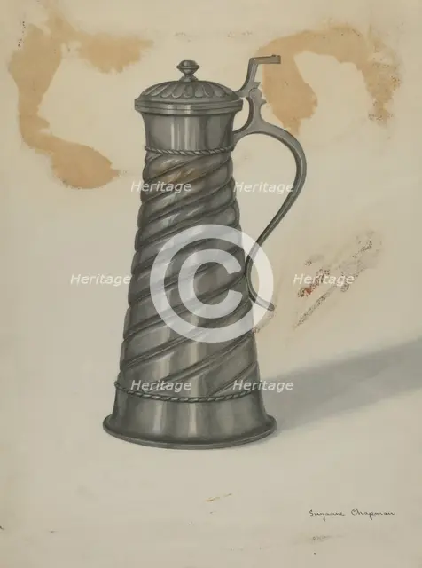 Pewter Pitcher, 1935/1942. Creator: Suzanne Chapman.