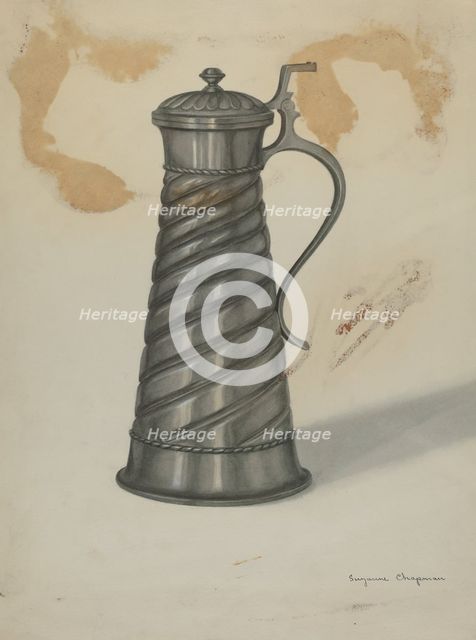 Pewter Pitcher, 1935/1942. Creator: Suzanne Chapman.