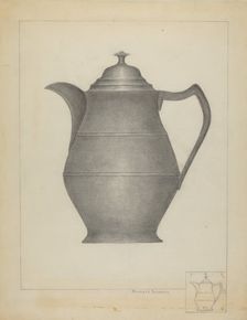 Pewter Pitcher, 1935/1942. Creator: Richard Schoene