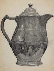 Pewter Pitcher, 1935/1942. Creator: Francis Borelli
